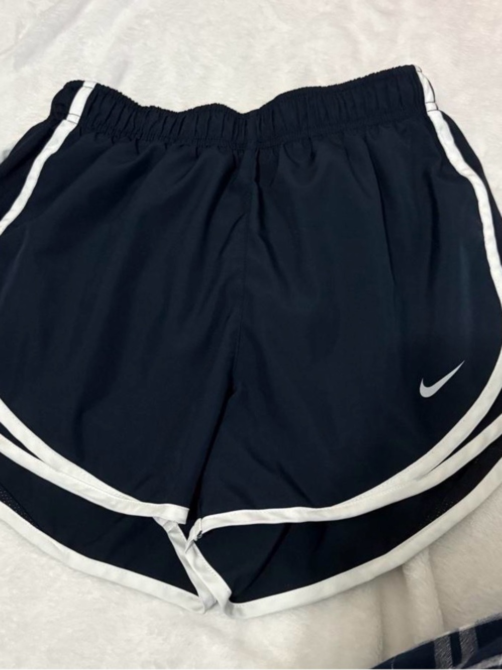 Nike Athletic Shorts (Navy Blue and White)